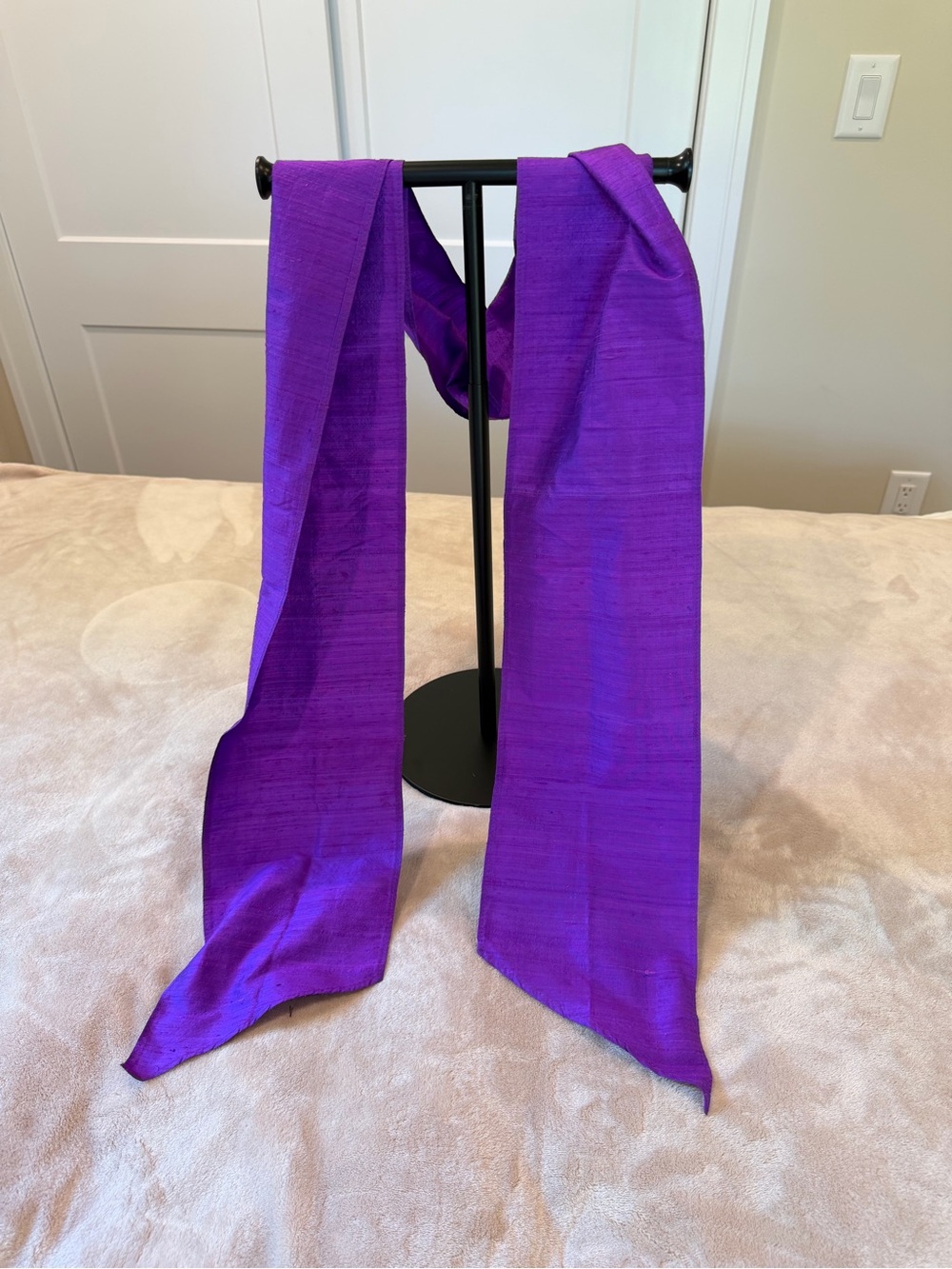 Purple Women's Silk Belt - Elegant Lightweight